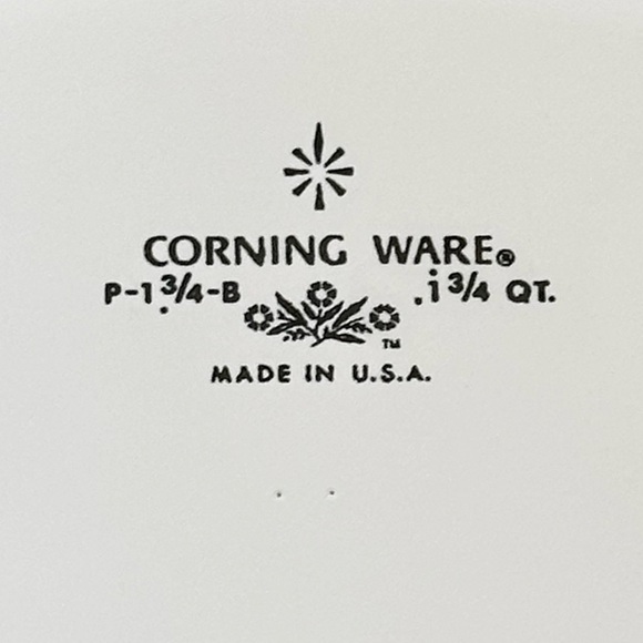 🌟2xHP🌟VTG 1966-1969 CorningWare Blue Cornflower Covered Casserole 1 3/4 Qt - Picture 9 of 10